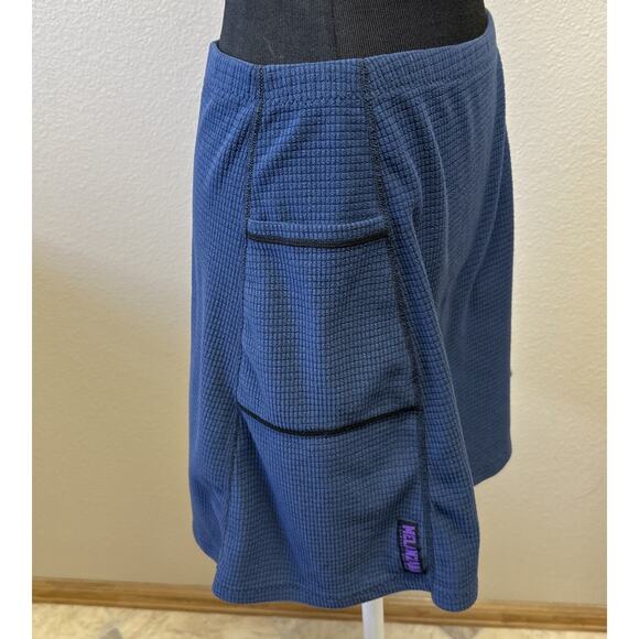 Melanzana Micro Grid Fleece Skirt Medium Tall athleisure Layer Mountain Style - Picture 4 of 7